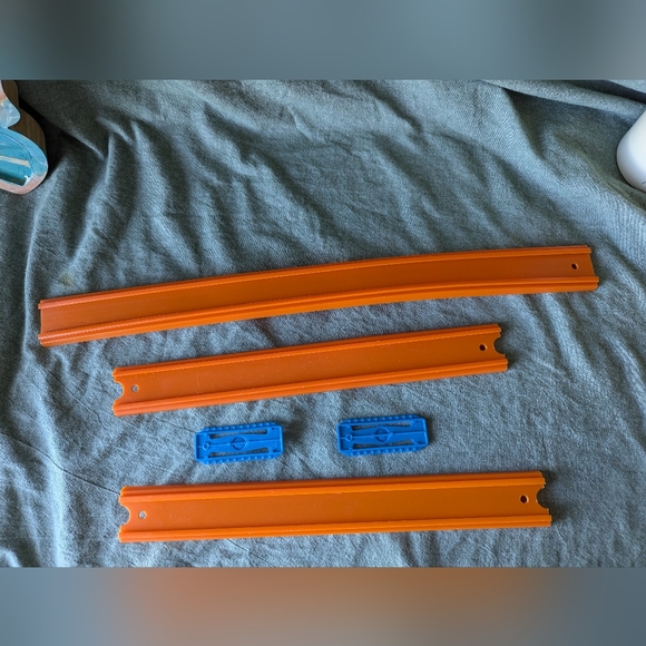 Hot Wheels Track Pieces 12" 17" Connectors Orange Blue Car Toys Kids Loose 5pc - Picture 3 of 9